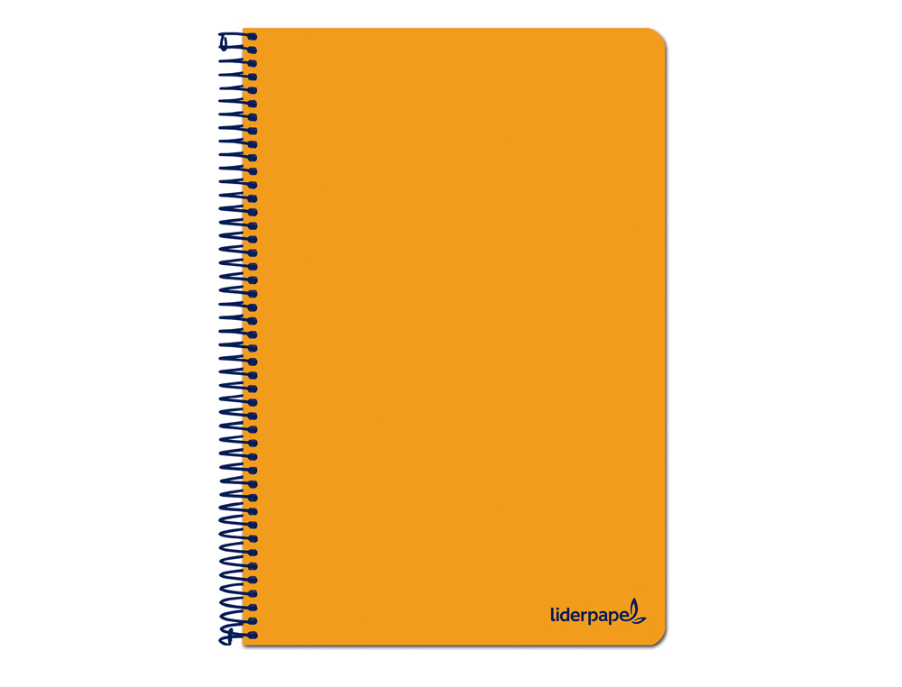 LIDERPAPEL - Cuaderno espiral folio smart tapa blanda 80h 60gr cuadro 4mm con margen color naranja (Ref. BF95)