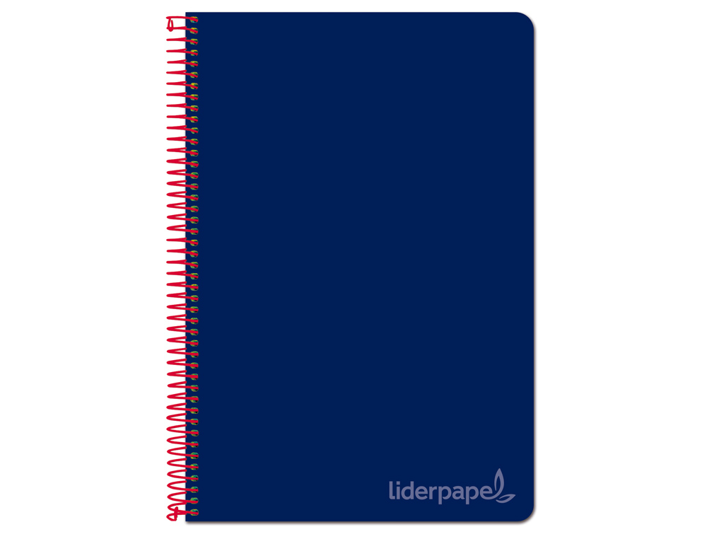 LIDERPAPEL - Cuaderno espiral folio witty tapa dura 80h 75gr cuadro 4mm con margen color azul marino (Ref. BV02)