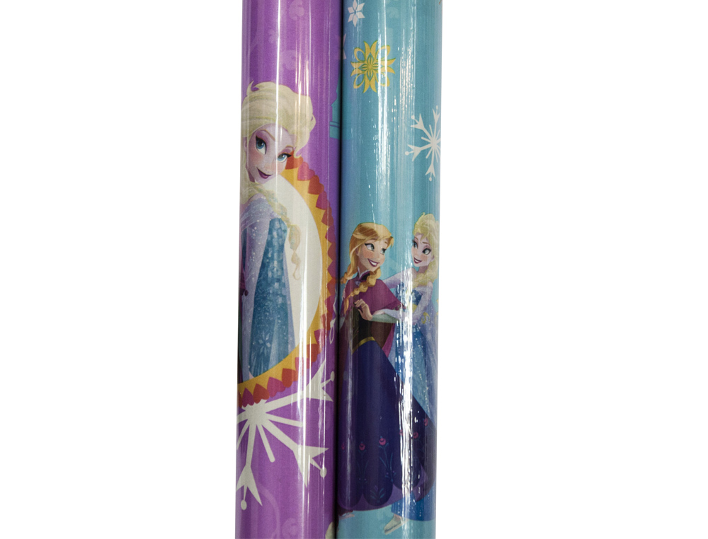LIDERPAPEL - Papel fantasia infantil frozen rollo de 2x0,70 mt papel 60 gr modelos surtidos (Ref. 01017017)
