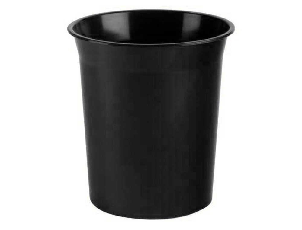 ARCHIVO 2000 - Papelera plastico antimicrobiana sanitized plastico negro 16 litros 290x310 mm (Ref. 2001AM NE)