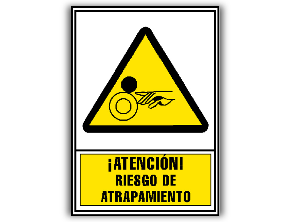 ARCHIVO 2000 - Pictograma atencion riesgo de atrapamiento pvc amarillo luminiscente 210x297 mm (Ref. 6172-07 AM)