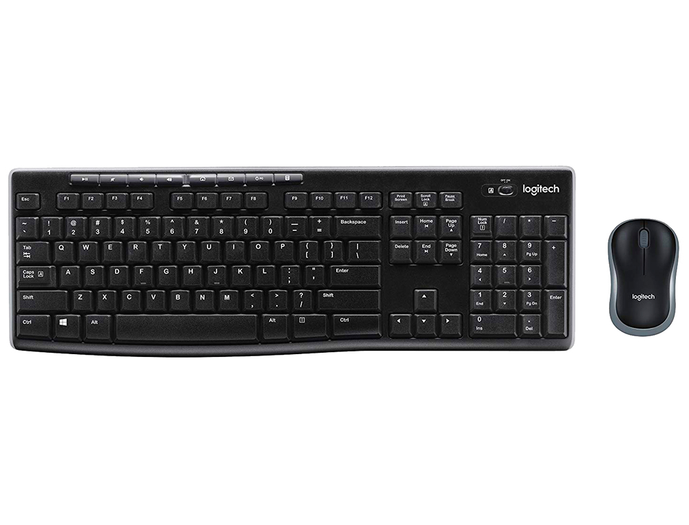 LOGITECH - Set teclado + raton mk270 inalambrico negro (Ref. 920-004513)