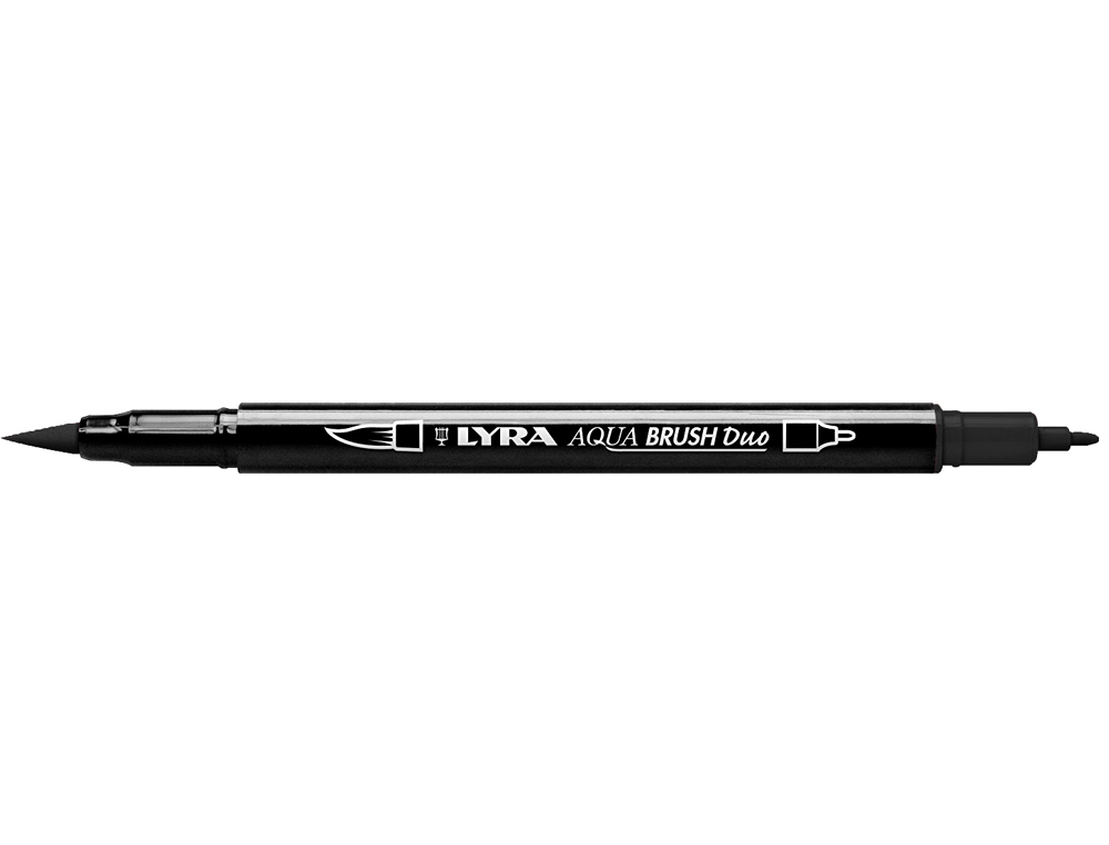 LYRA - Rotulador aqua brush acuarelable doble punta fina y pincel negro (Ref. 6520099)
