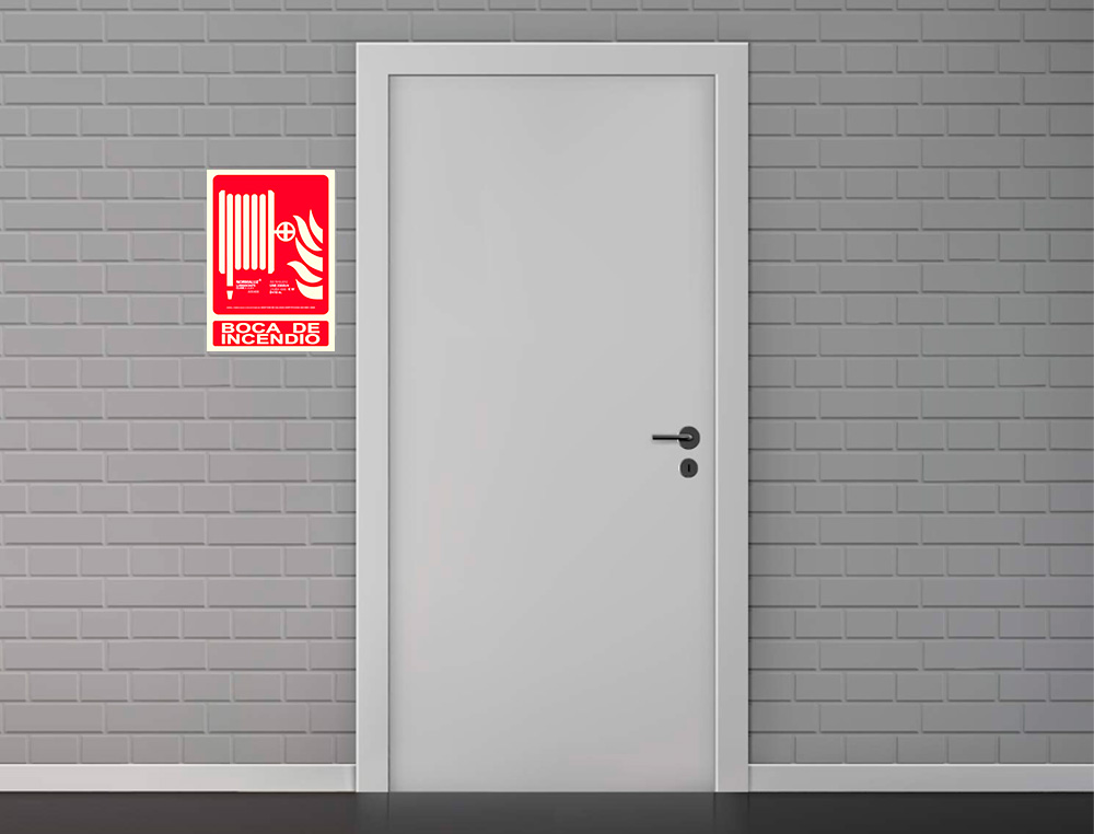 ARCHIVO 2000 - Pictograma boca de incendio pvc rojo luminiscente 210x300 mm (Ref. 6171-03H RJ)