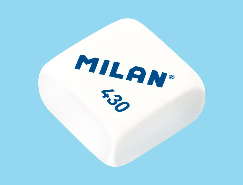 MILAN - Sacapuntas collection plastico 2 usos + 4 gomas 430 (Ref. BYM10273)