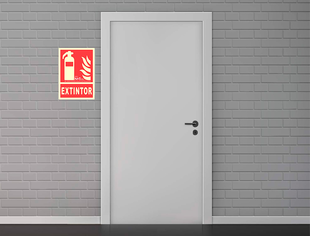ARCHIVO 2000 - Pictograma extintor pvc rojo luminiscente 210x300 mm (Ref. 6171-01H RJ)