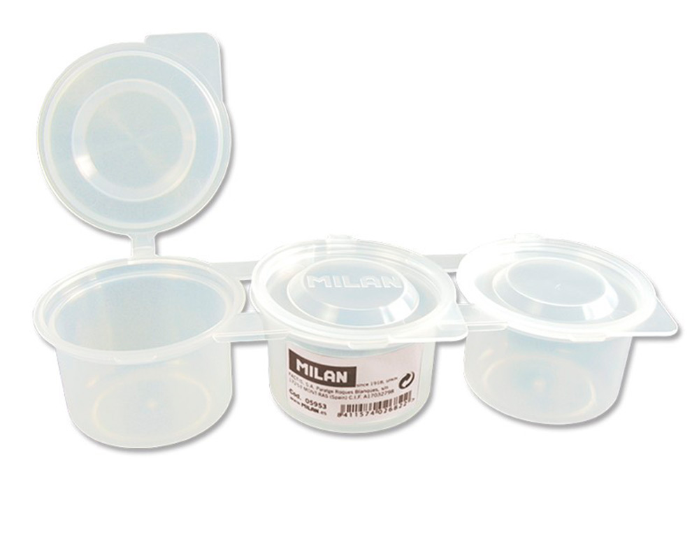 MILAN - Vaso para mezcla pinturas triple con tapa 70 ml (Ref. 05953)