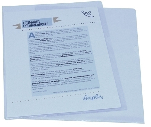 IBERPLAS - Dossier Uñero Folio Pvc acabado CRISTAL (Ref.25710)