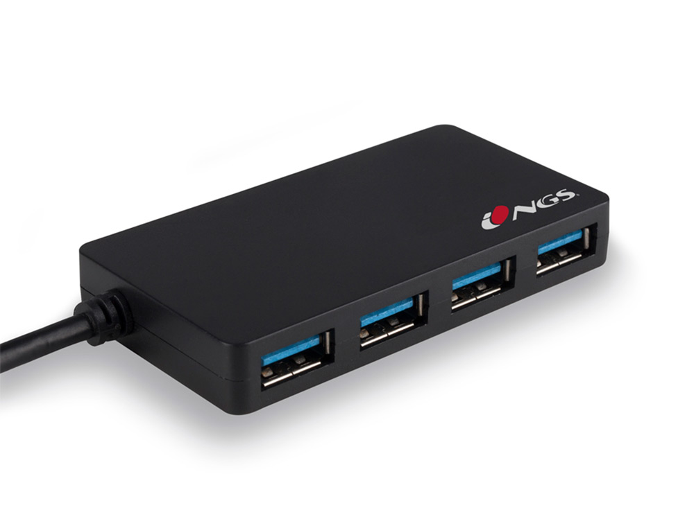 NGS - Hub usb 3.0 ihub con 4 puertos color negro (Ref. IHUB3.0)