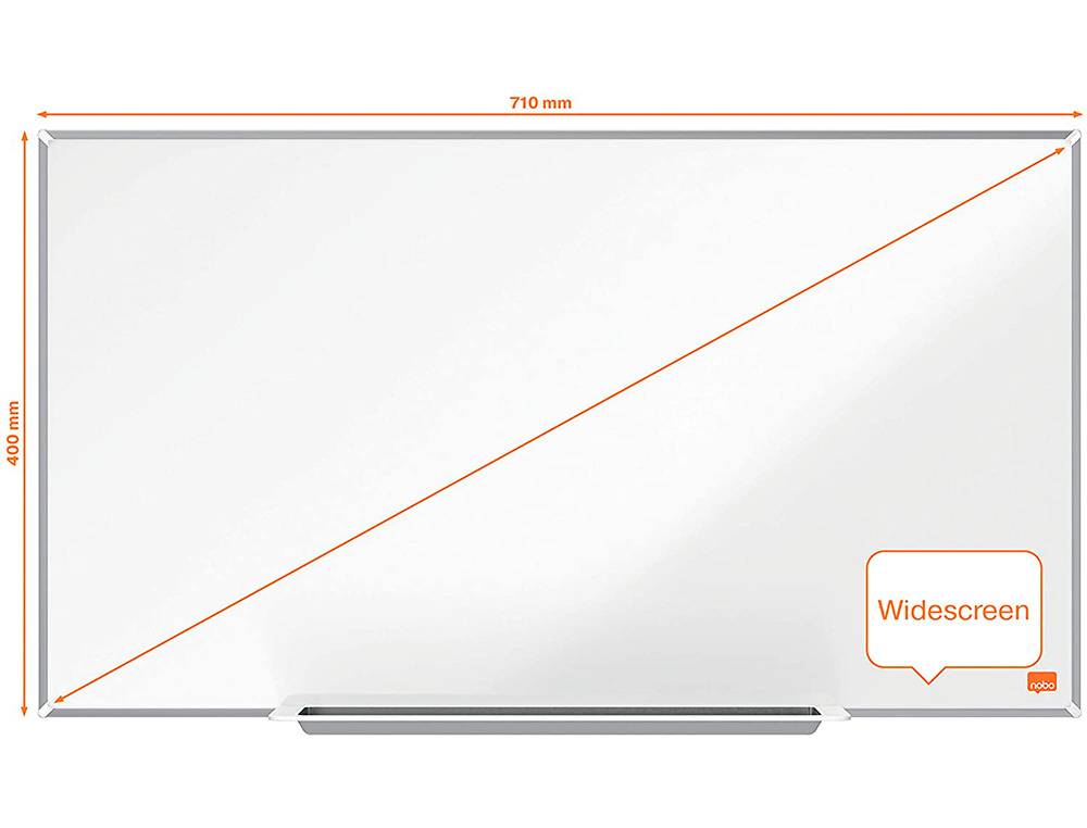 NOBO - Pizarra blanca ip pro 32\" acero vitrificado magnetico 710x400 mm (Ref. 1915248)
