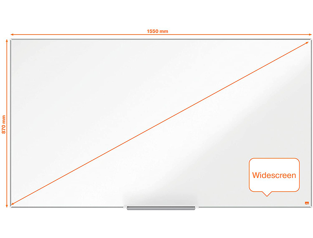 NOBO - Pizarra blanca ip pro 70\" lacada magnetica 1550x870 mm (Ref. 1915256)