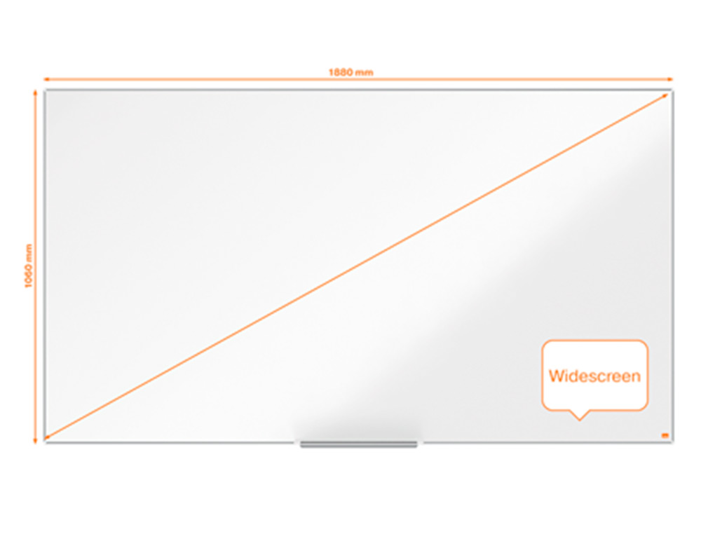 NOBO - Pizarra blanca ip pro 85\" acero vitrificado magnetico 1880x1060 mm (Ref. 1915252)