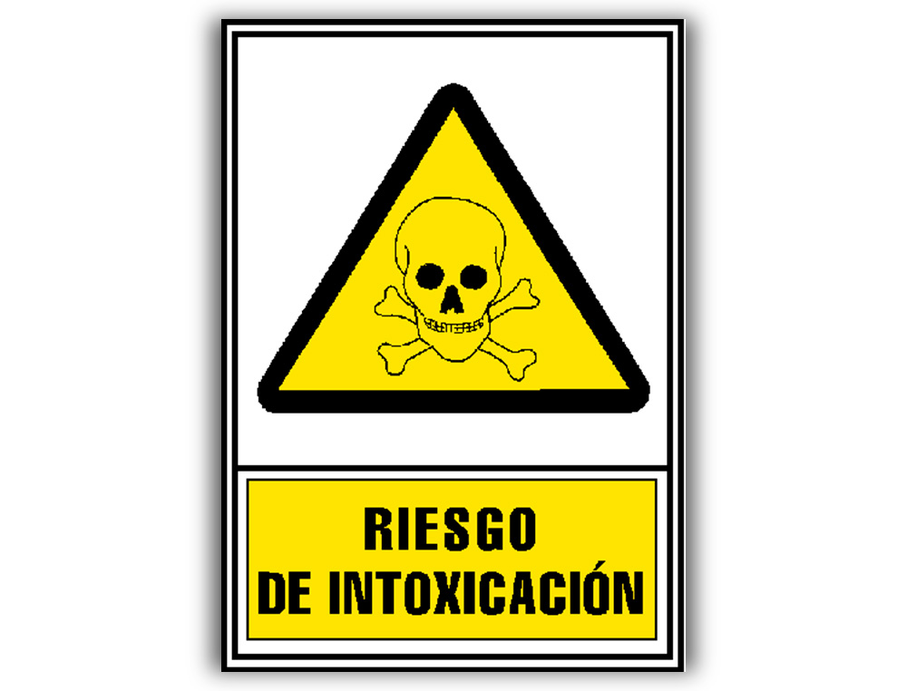 ARCHIVO 2000 - Pictograma riesgo de intoxicacion pvc amarillo luminiscente 210x297 mm (Ref. 6172-02 AM)