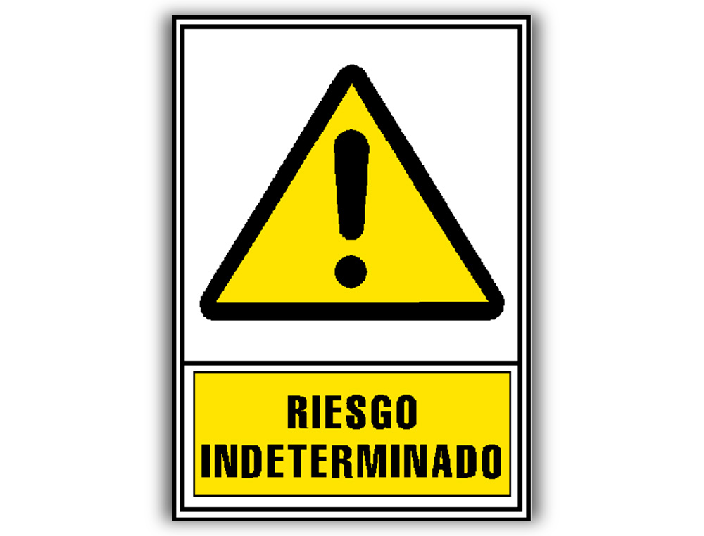 ARCHIVO 2000 - Pictograma riesgo indeterminado pvc amarillo luminiscente 210x297 mm (Ref. 6172-08 AM)