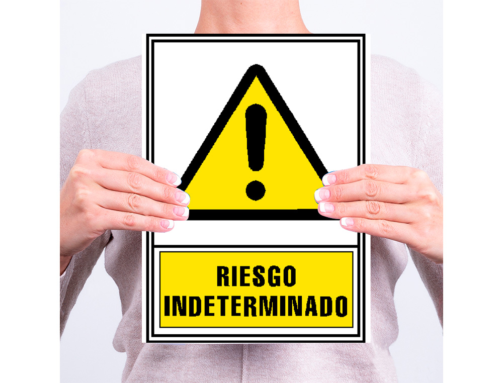 ARCHIVO 2000 - Pictograma riesgo indeterminado pvc amarillo luminiscente 210x297 mm (Ref. 6172-08 AM)