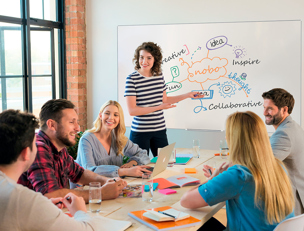 NOBO - Pizarra blanca nano clean ip pro lacada magnetica 1800x900 mm (Ref. 1915405)