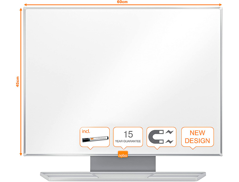 NOBO - Pizarra blanca nano clean ip pro lacada magnetica 600x450 mm (Ref. 1915401)