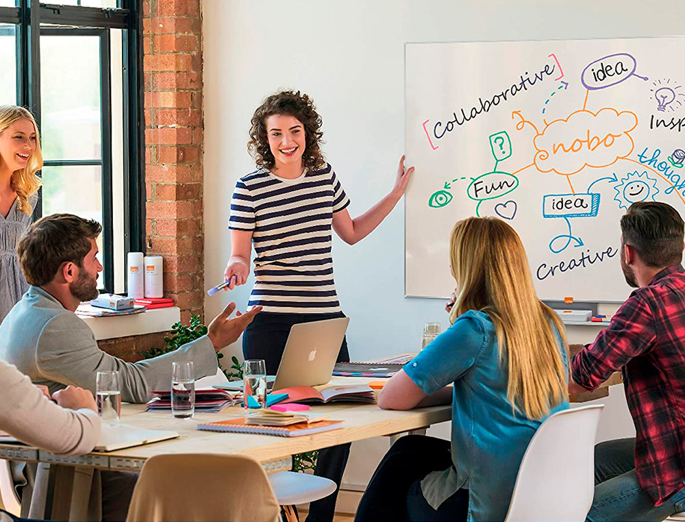 NOBO - Pizarra blanca nano clean ip pro lacada magnetica 600x450 mm (Ref. 1915401)