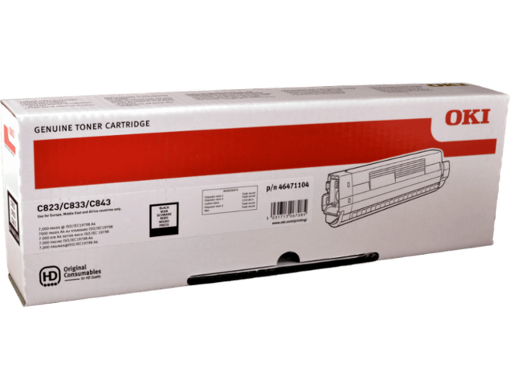 OKI - Toner laser 46471104 negro 7000 paginas (Ref. 46471104)