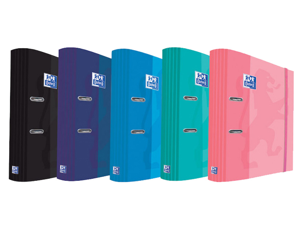OXFORD - Archivador de palanca school din a4+ con rado cierre gomilla elastica lomo 70mm recambio 160 h 5x5 surti (Ref. 400119913)