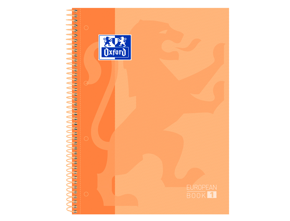 OXFORD - Cuaderno espiral ebook 1 school classic din a4+ 80 hojas cuadro 5 mm melocoton (Ref. 400119096)