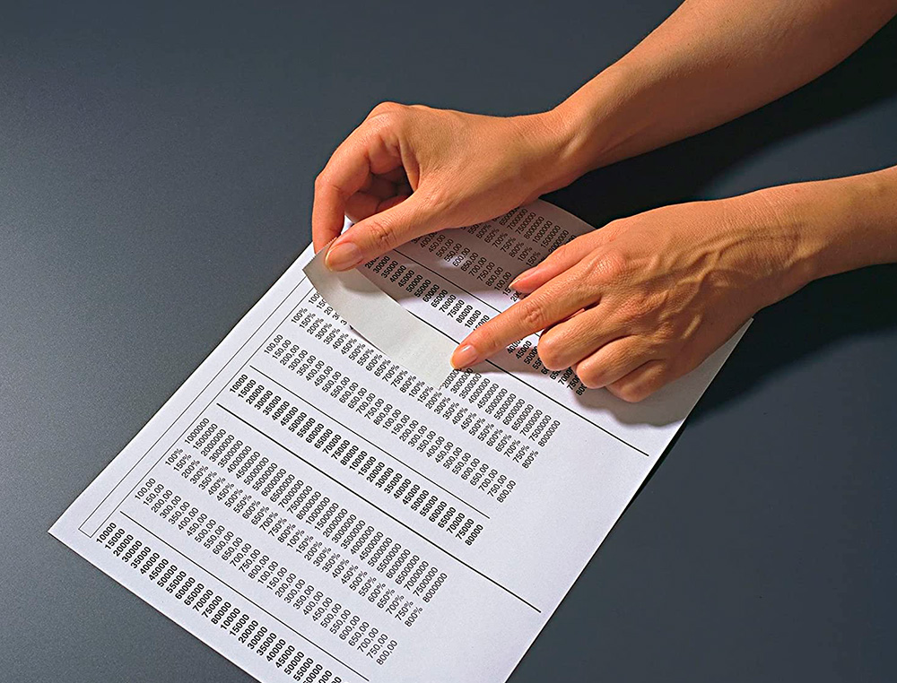 POST-IT - Cinta adhesiva 18x25 mm 6 lineas en portarrollos especial para ocultar y etiquetar (Ref. 658-HD)