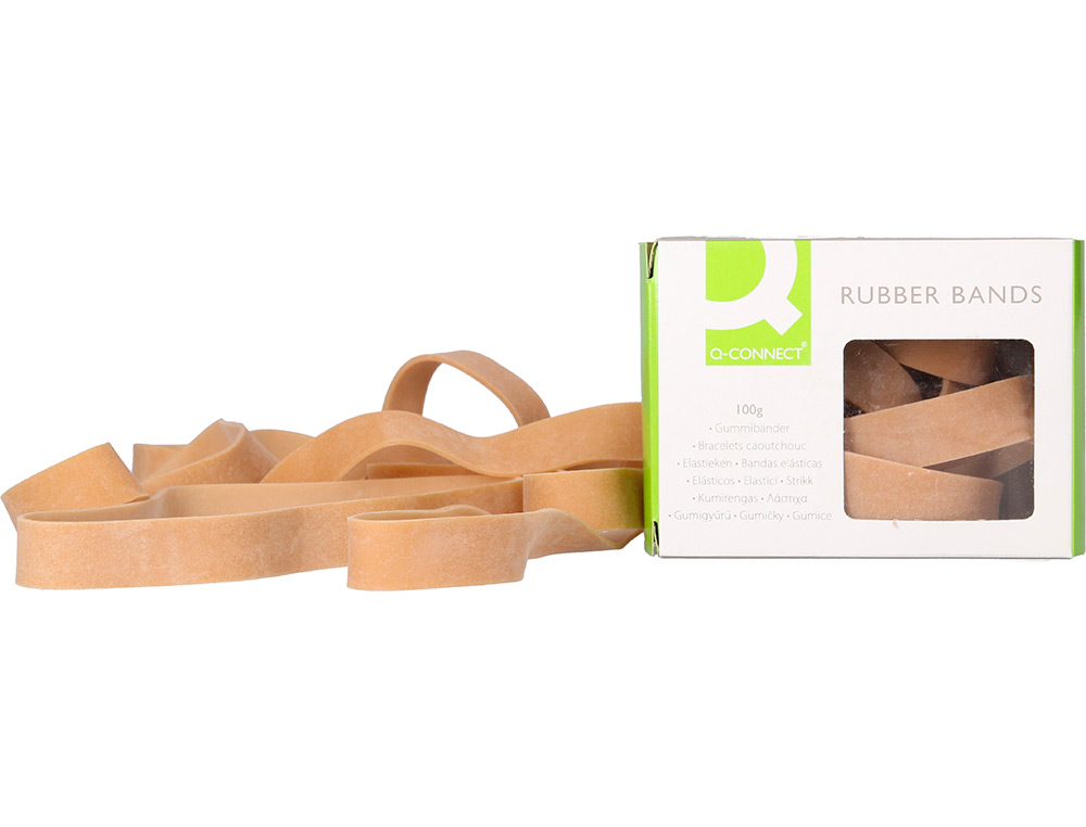 Q-CONNECT - Bandas elasticas 100 gr 150x10 mm numero 15 (Ref. KF14649)