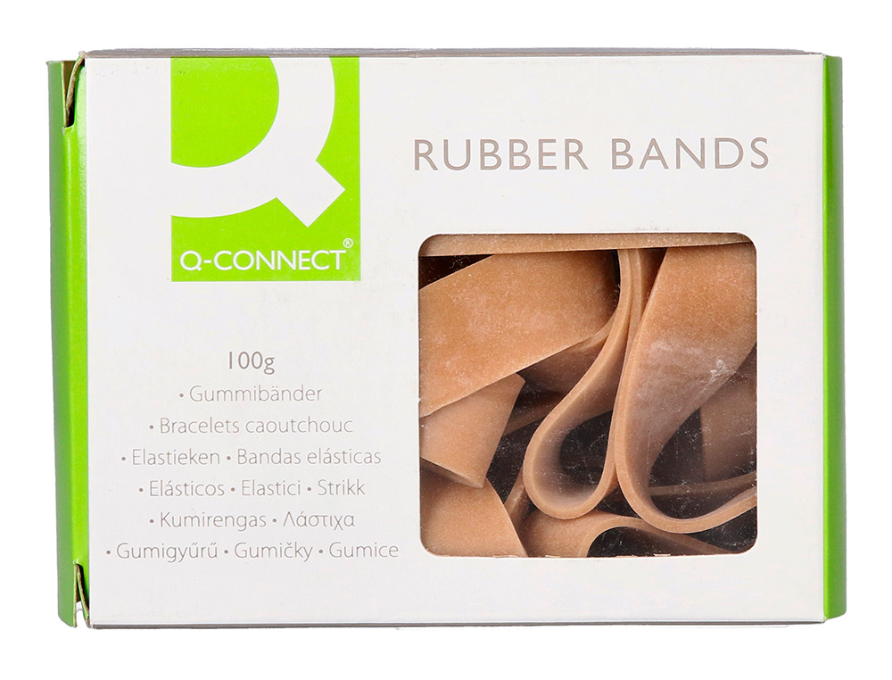 Q-CONNECT - Bandas elasticas 100 gr 70x5 mm numero 7 (Ref. KF14646)