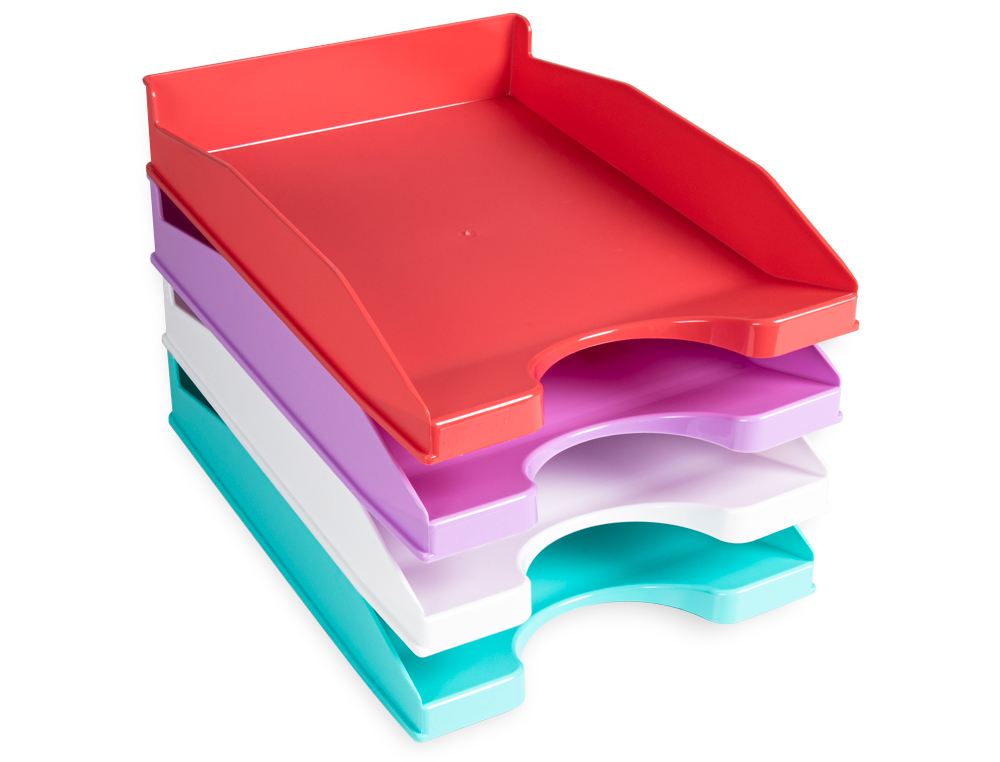 Q-CONNECT - Bandeja sobremesa plastico blanco opaco 240x70x340 mm (Ref. KF17248)