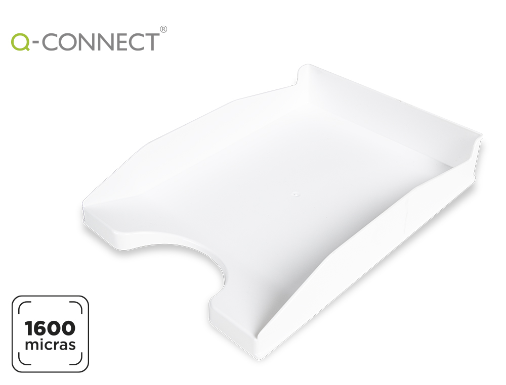 Q-CONNECT - Bandeja sobremesa plastico blanco opaco 240x70x340 mm (Ref. KF17248)
