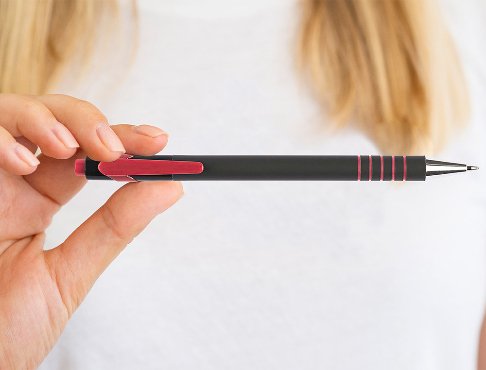 Q-CONNECT - Boligrafo retractil con grip 0,7 mm color rojo (Ref. KF00671)