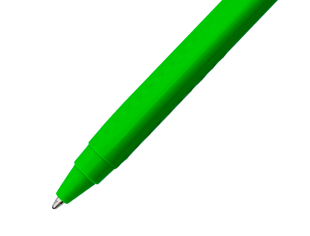 Q-CONNECT - Boligrafo retractil kf14625 biodegradable verde tinta azul (Ref. KF14625)