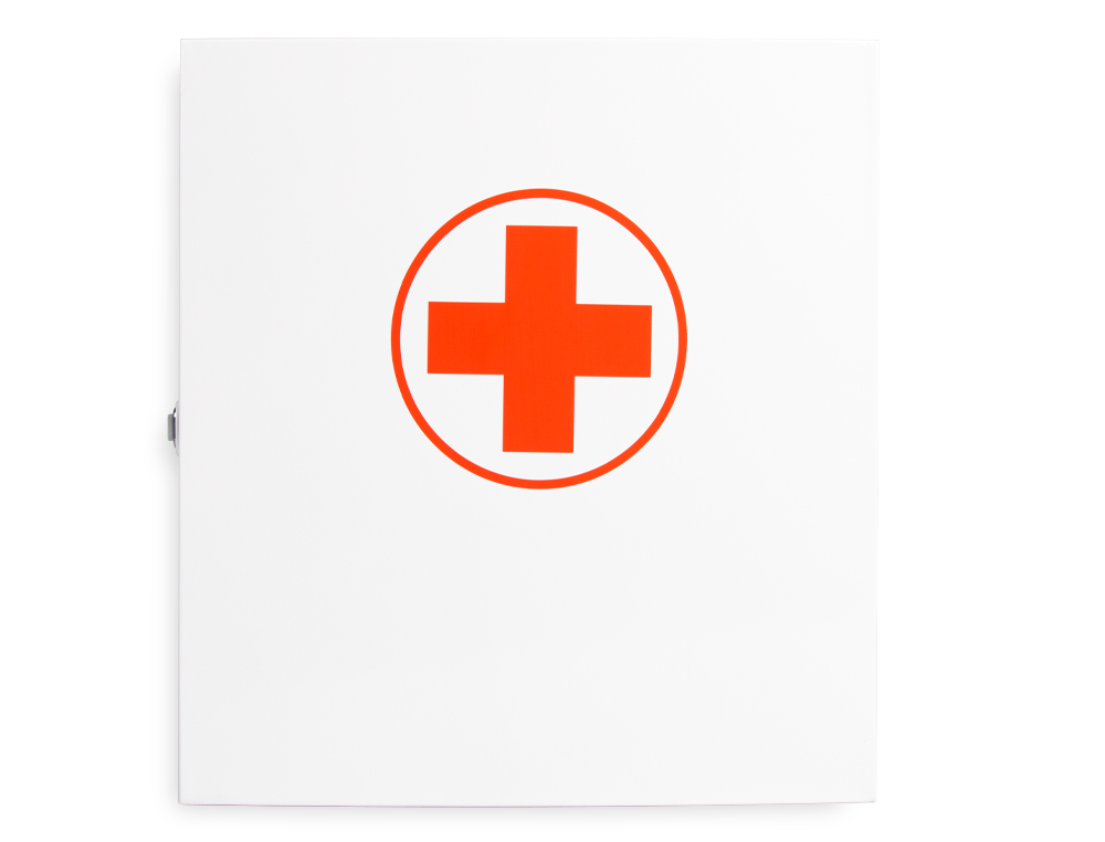 Q-CONNECT - Botiquin metalico 4 compartimentos vacio primeros auxilios 330x360x120 mm (Ref. KF17348)