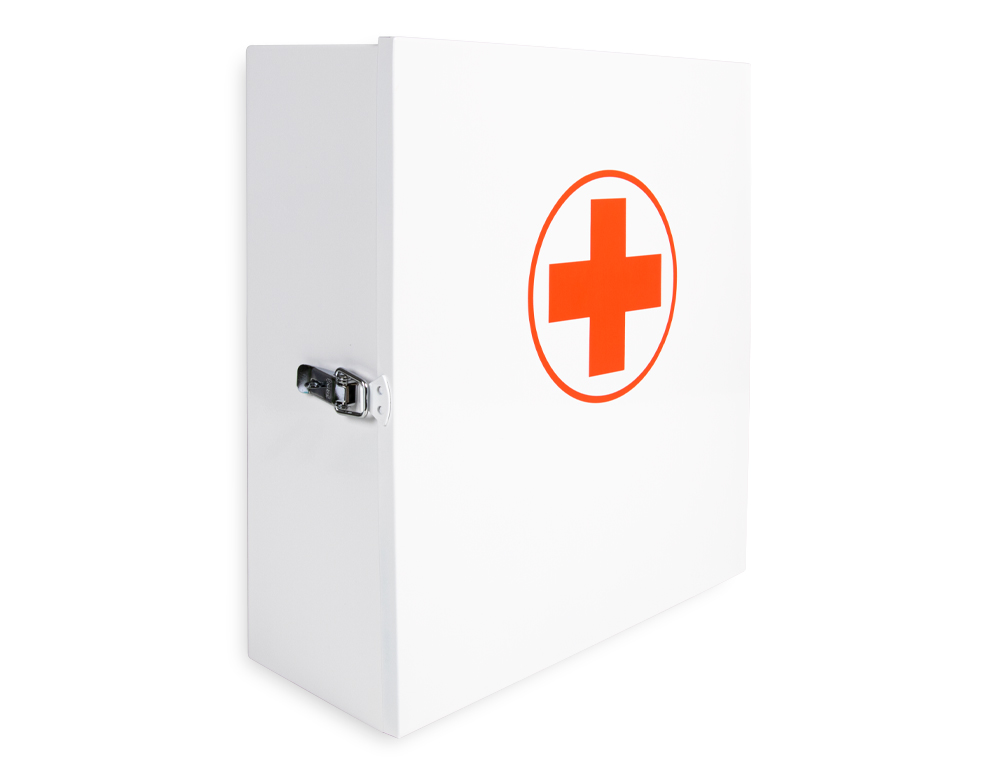 Q-CONNECT - Botiquin metalico 4 compartimentos vacio primeros auxilios 330x360x120 mm (Ref. KF17348)