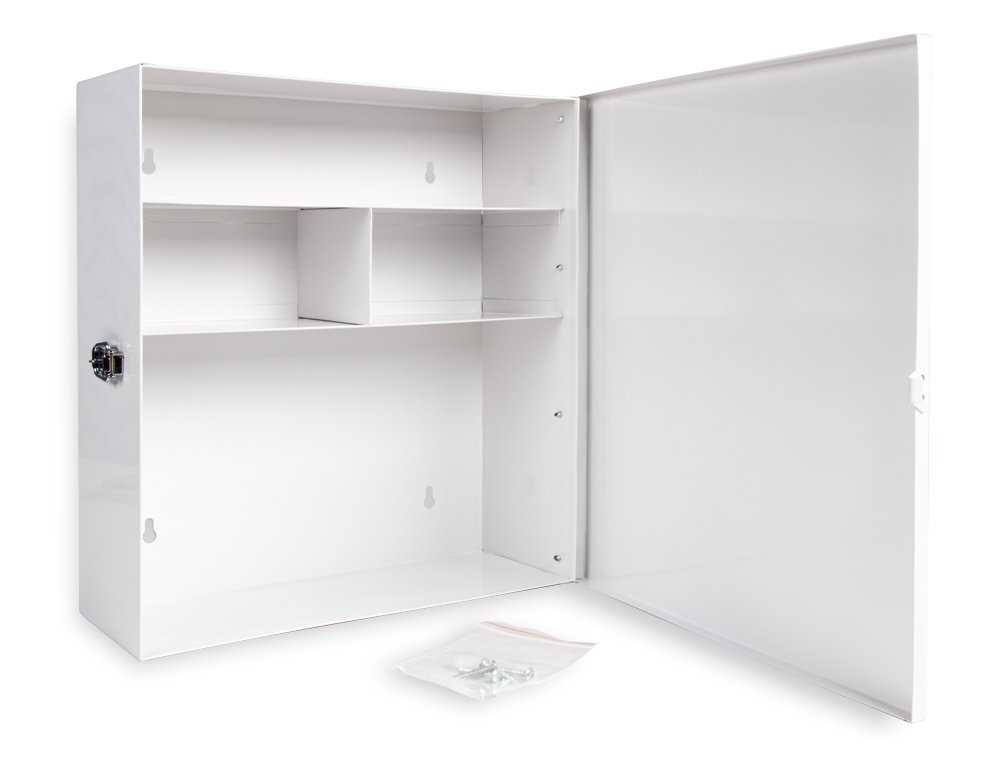 Q-CONNECT - Botiquin metalico 4 compartimentos vacio primeros auxilios 330x360x120 mm (Ref. KF17348)