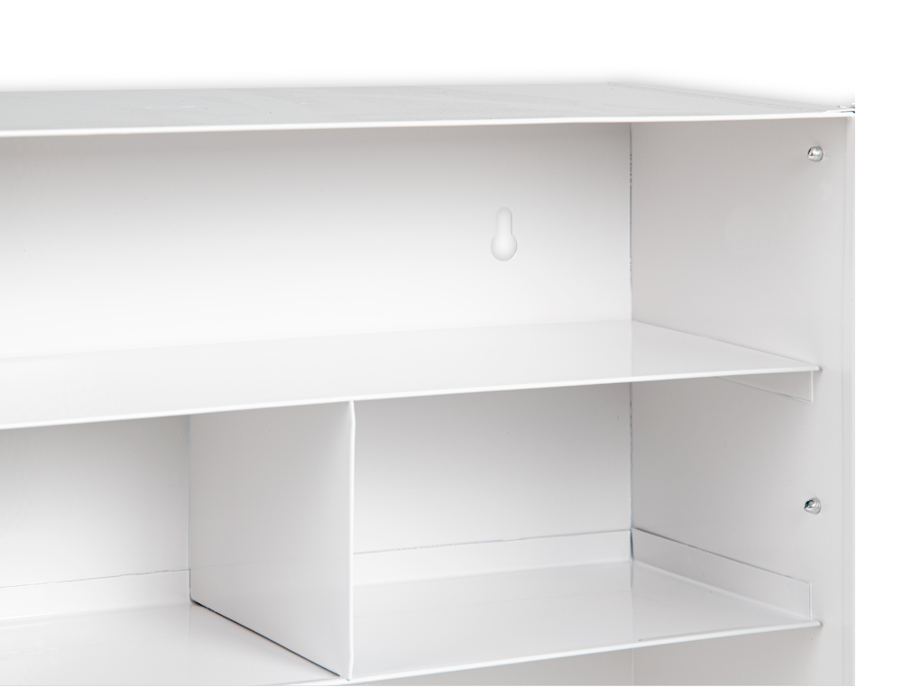 Q-CONNECT - Botiquin metalico 4 compartimentos vacio primeros auxilios 330x360x120 mm (Ref. KF17348)