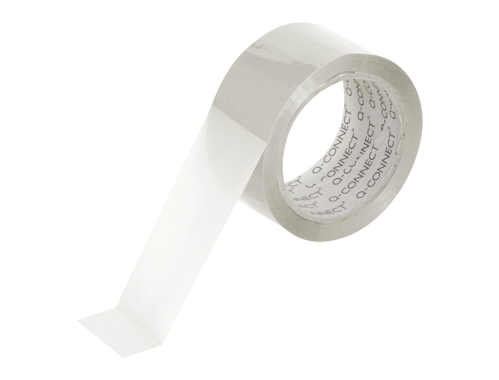 Q-CONNECT - Cinta adhesiva polipropileno transparente 132 mt x 50 mm para embalaje (Ref. KF11269)