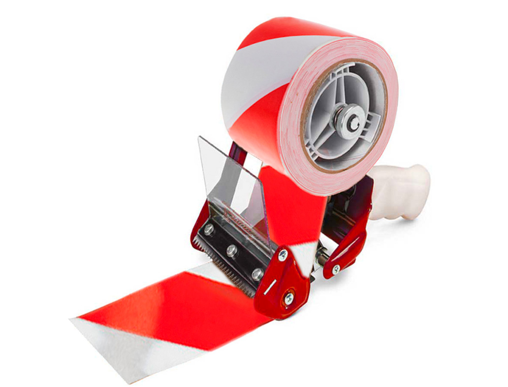 Q-CONNECT - Cinta de señalizacion no adhesiva rojo y blanco 75 mm x 300 m (Ref. KF11151)