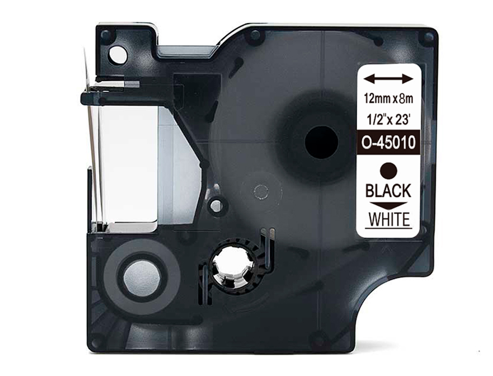 Q-CONNECT - Cinta mk-221 blanco-negro 9mm longitud 8 mt (Ref. KF18863)