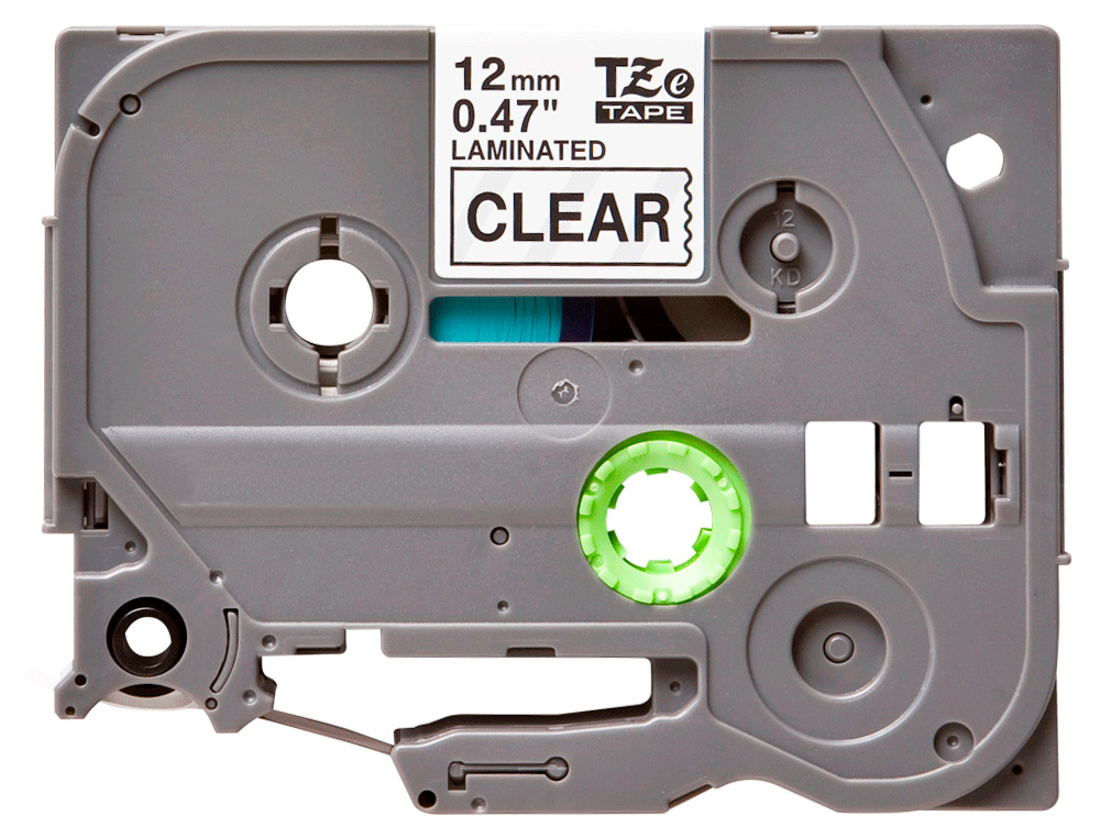 Q-CONNECT - Cinta tze-131 transparente-negro 12mm longitud 8 mt (Ref. KF18864)