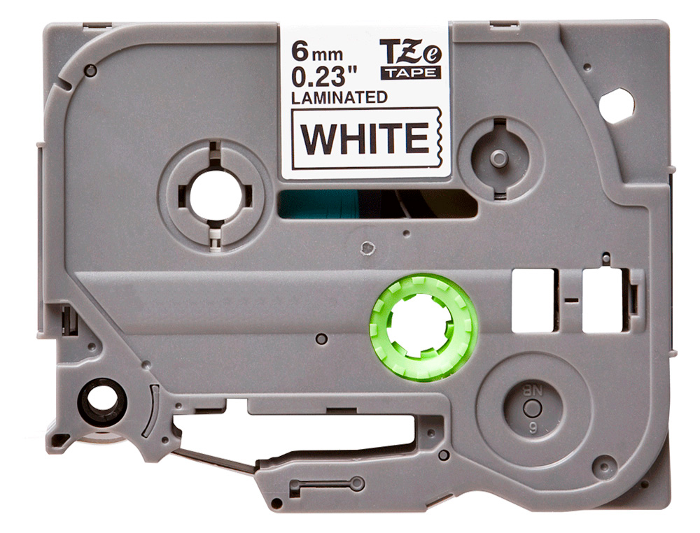 Q-CONNECT - Cinta tze-211 blanco-negro 6mm longitud 8 mt (Ref. KF18795)