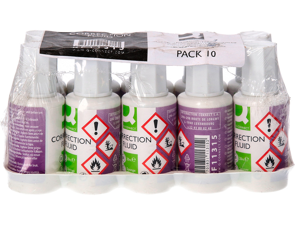 Q-CONNECT - Corrector aplicador espuma frasco 20 ml (Ref. KF11315)