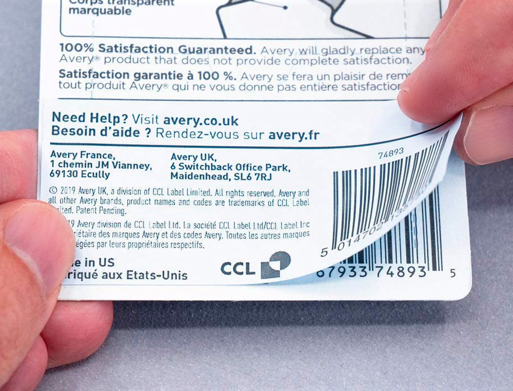 AVERY - Etiqueta adhesiva permanente para impresora laser blanca 99,1x57 mm caja de 250 unidades (Ref. L4612-25)