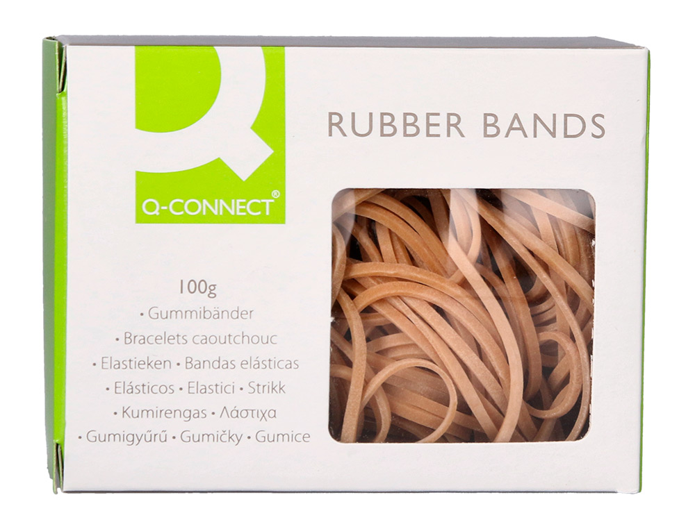 Q-CONNECT - Gomillas elasticas 100 gr 150x3 mm numero 38 (Ref. KF10669)