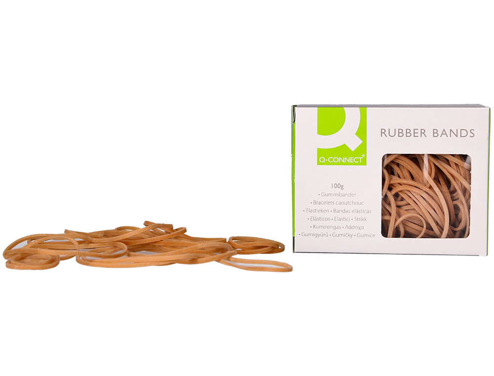 Q-CONNECT - Gomillas elasticas 100 gr 150x3 mm numero 38 (Ref. KF10669)