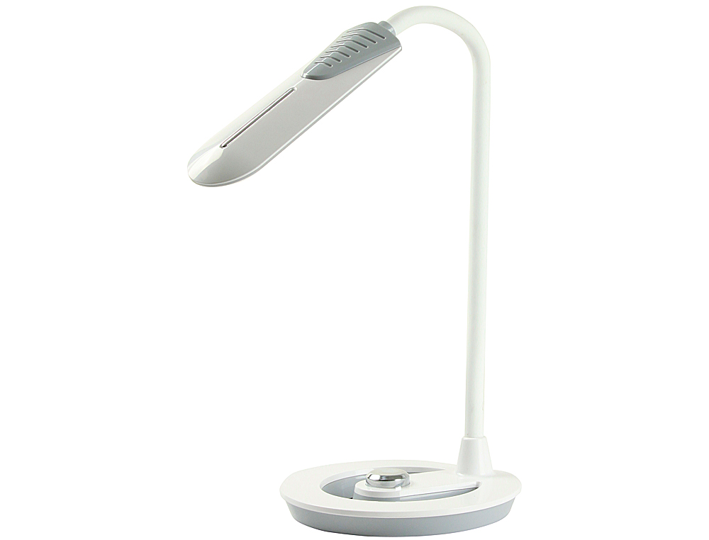 Q-CONNECT - Lampara de oficina sobremesa profesional abs 18 leds 6 w interruptor sensor 3 niveles color blanco (Ref. KF18753)