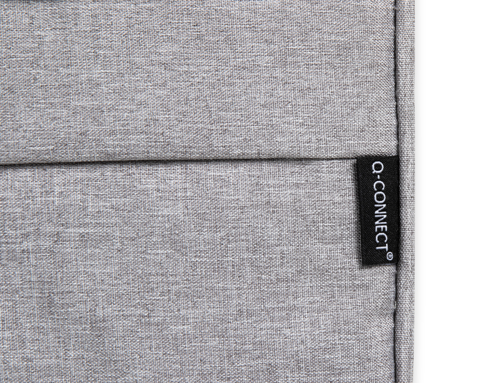 Q-CONNECT - Maletin para portatil 15,6\" con asas retractiles cremallera 3 bolsillos exteriores gris (Ref. KF17242)