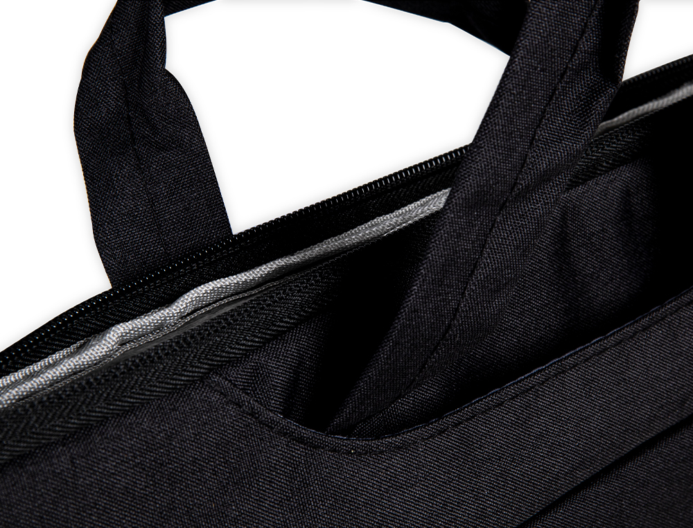 Q-CONNECT - Maletin para portatil 15,6\" con asas retractiles cremallera 3 bolsillos exteriores negro (Ref. KF17241)