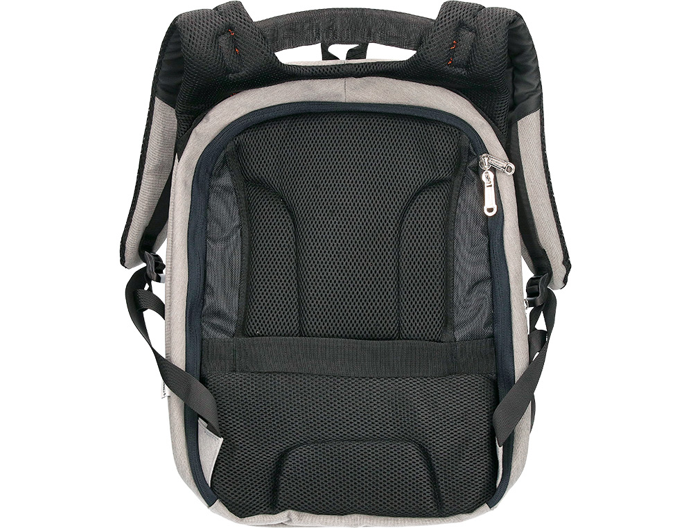 Q-CONNECT - Mochila para portatil 18\" negra / gris poliester impermeable 460x170x310 mm (Ref. KF17990)