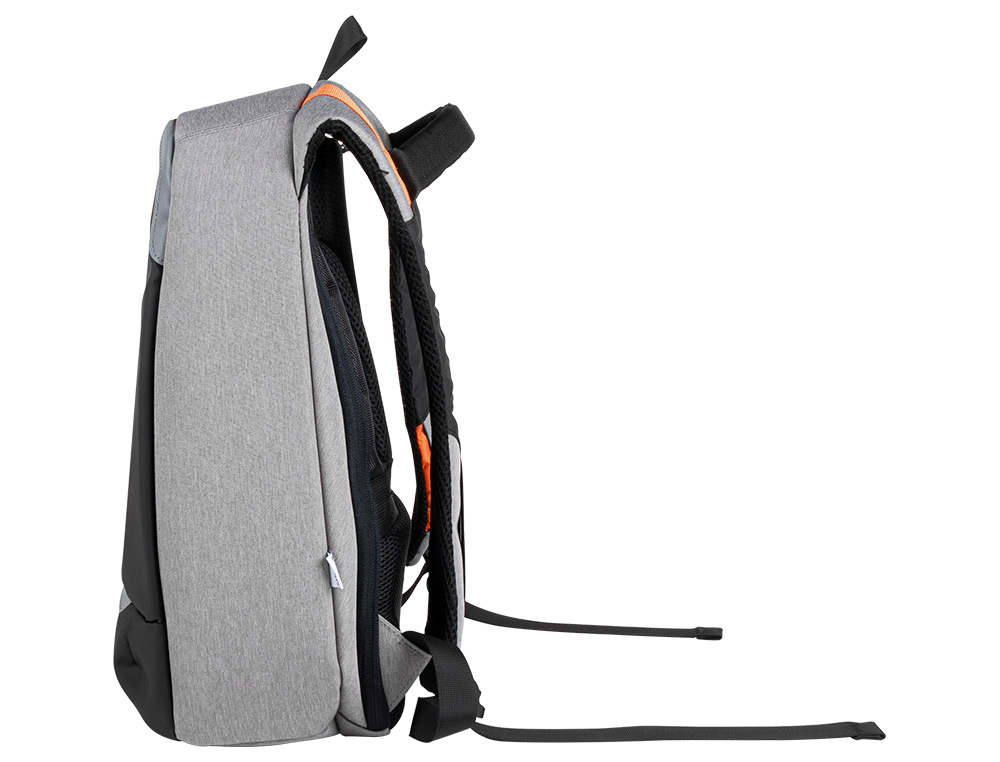 Q-CONNECT - Mochila para portatil 18\" negra / gris poliester impermeable 460x170x310 mm (Ref. KF17990)